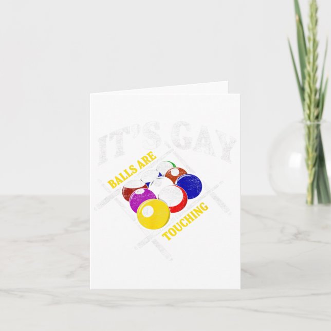 Carte Funny Sarcastic Pool Billard Déclaration C'est gay (Devant)