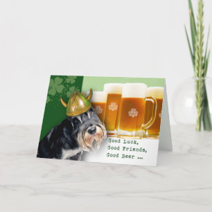 Carte Funny Schnauzer Custom St. Patrick's Day