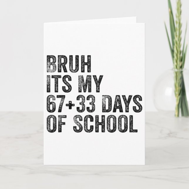 Carte Funny School Countdown Student Teacher Clroom Humo (Devant)