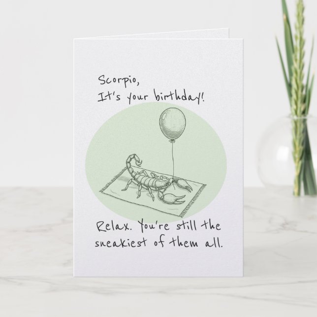 Carte Funny Scorpio Zodiac Anniversaire (Devant)