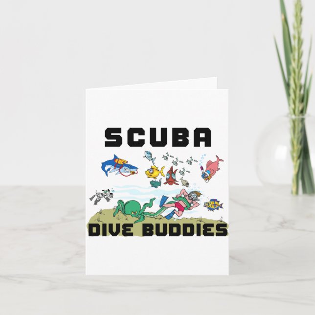 Carte Funny Scuba Dive Buddy  (Devant)