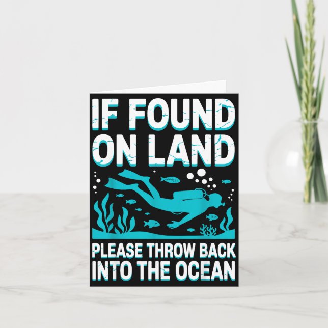 Carte Funny Scuba Diving Art For Men Women Scuba Dive Sc (Devant)