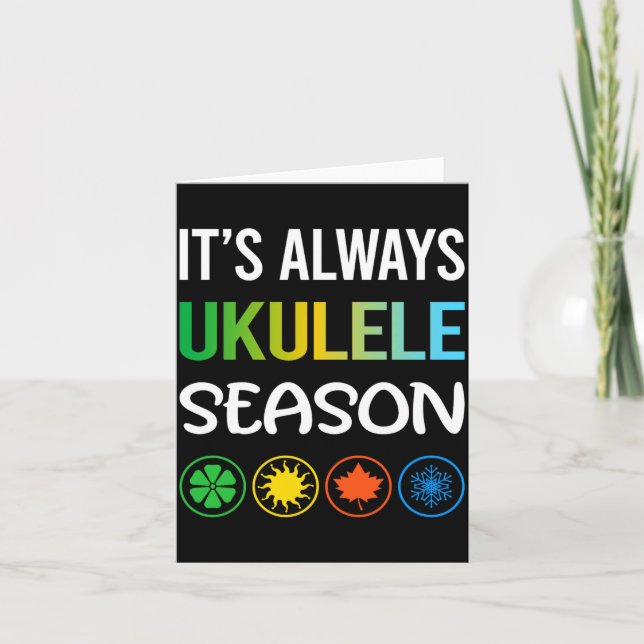 Carte Funny Season Ukulele  (Devant)