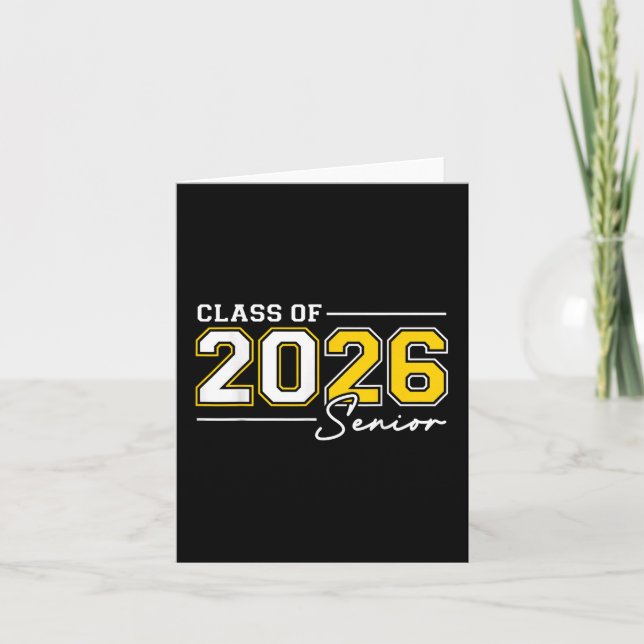 Carte Funny Senior Year 2026 Graduation Class Of 2026 Se (Devant)