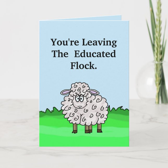 Carte Funny Sheep Graduation Card Personnaliser It! (Devant)
