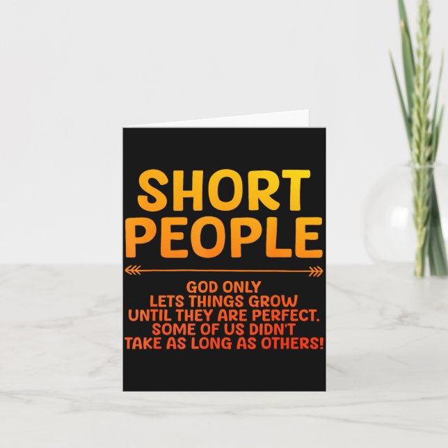 Carte Funny Short People Art For Men Women Short Girl Sh (Devant)