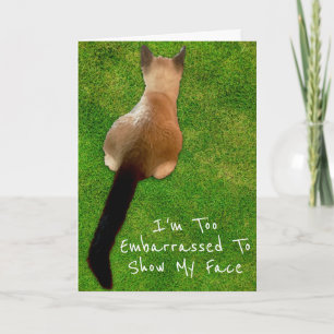 Carte Funny Siamese Kitten Photo Anniversaire