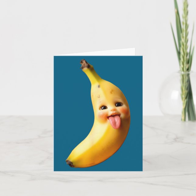 Carte Funny Silly Ai Banana Gen Z Meme Brainrot Humor To (Devant)
