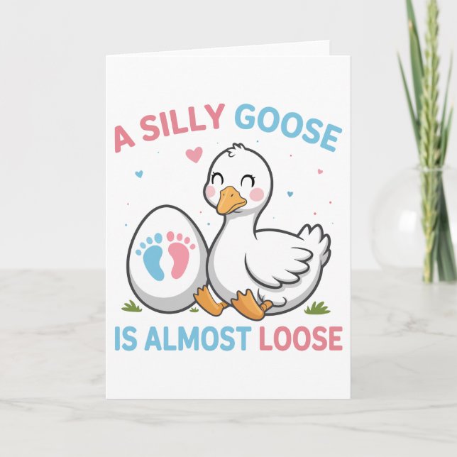 Carte Funny Silly Goose Greeting Card | Cute Meme Card (Devant)