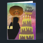 Carte Funny Sister African American Happy Birthday Card<br><div class="desc">Cette amusante Carte d'Anniversaire Happy présente une femme afro-américaine avec un afro portant un carnet de poche. Obtenez cette carte drôle pour votre soeur et montrez-lui combien elle a pensé.</div>