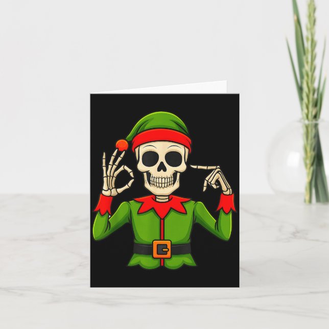 Carte Funny Six Seven 67 Meme 6 7 Christmas Elf Hand Boy (Devant)