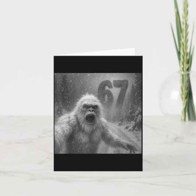 Carte Funny Six Seven 6 7 Meme Gen Z Alpha Slang Yeti Se (Devant)