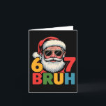Carte Funny Six Seven 6 7 Meme Santa Christmas Men Boys<br><div class="desc">Funny Six Seven 6 7 Meme Santa Christmas Men Boys Premium Tri-blend</div>