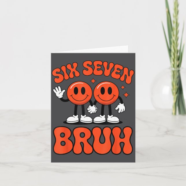 Carte Funny Six Seven 6 7 Meme Valentine Hearts Valentin (Devant)