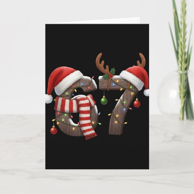 Carte Funny Six Seven Meme 6-7 Xmas 67 Christmas Lights  (Devant)