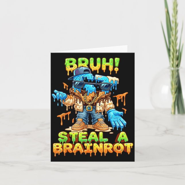 Carte Funny Six Seven Meme - Bruh Steal A Brainrot - Fun (Devant)
