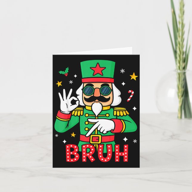 Carte Funny Six Seven Meme Christmas Nutcracker Bruh Men (Devant)