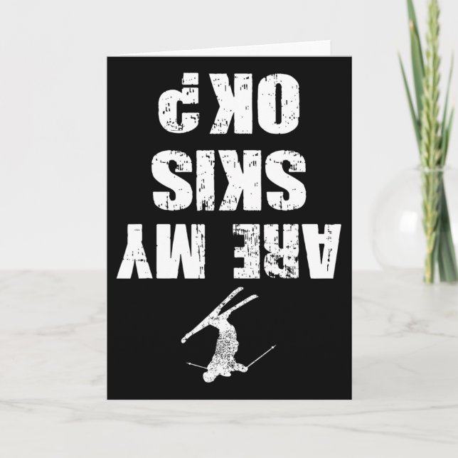 Carte Funny Ski Tee Débardeur de ski Sports d'hiver Ski  (Devant)