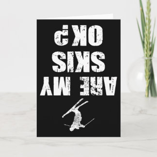 Carte Funny Ski Tee Détresse Ski Hiver Sports Ski 