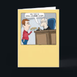 Carte Funny Small Claims Court Judge Birthday Card<br><div class="desc">This funny and punny cartoon birthday card features a mix-up in the courtroom,  as a guy confuses small claims court with small clams court. It's the wrong order in the court!

Thank you for choosing this original design by © Chuck Ingwersen. I post cartoons every day on Instagram: https://www.instagram.com/captainscratchy</div>