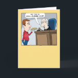 Carte Funny Small Claims Court Judge Birthday Card<br><div class="desc">This funny and punny cartoon birthday card features a mix-up in the courtroom,  as a guy confuses small claims court with small clams court. It's the wrong order in the court!

Thank you for choosing this original design by © Chuck Ingwersen. I post cartoons every day on Instagram: https://www.instagram.com/captainscratchy</div>