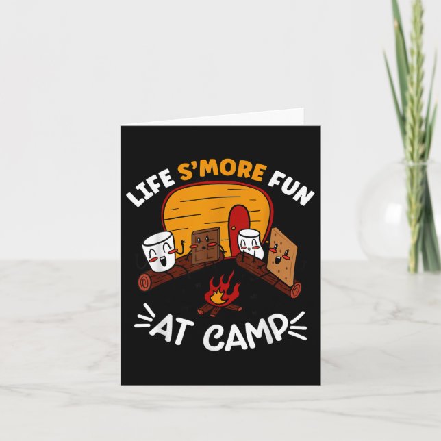 Carte Funny Smores Camping feu de camp Marshmallow Life  (Devant)
