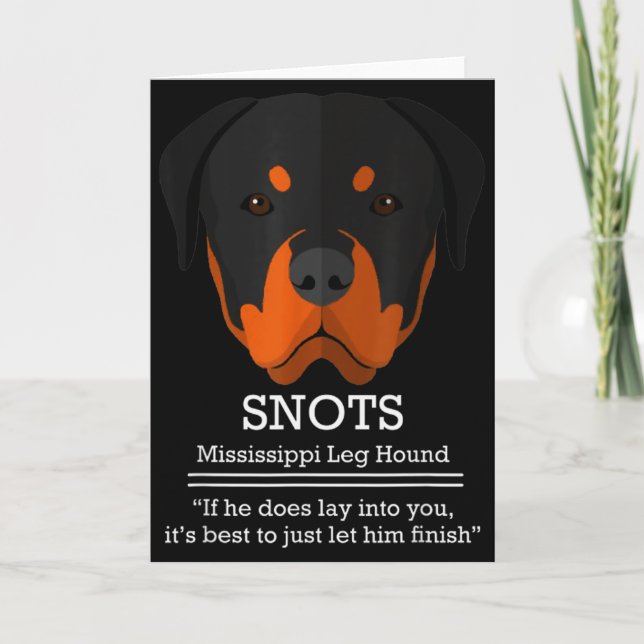 Carte Funny Snots Mississip Leg Hound Christmas Vacation (Devant)