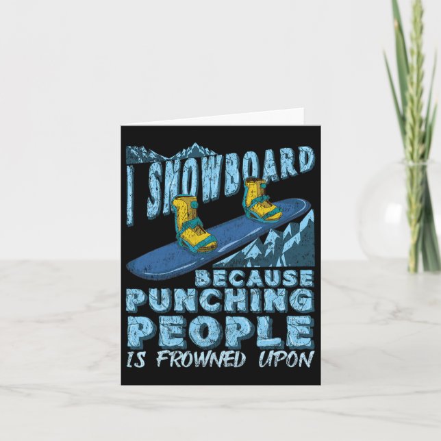 Carte Funny Snowboard Snowboard Snowboard Cadeau (Devant)
