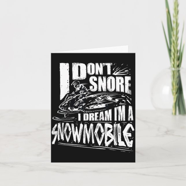 Carte Funny Snowmobile Dream Snowmobile Driving  (Devant)