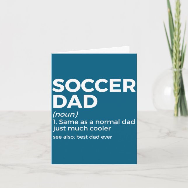 Carte Funny Soccer Dad Definition For Mens Soccer Playe  (Devant)