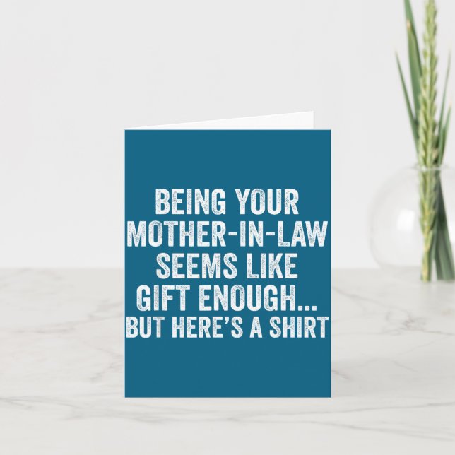 Carte Funny Son In Law Sarcastic Humor Quote From Mother (Devant)
