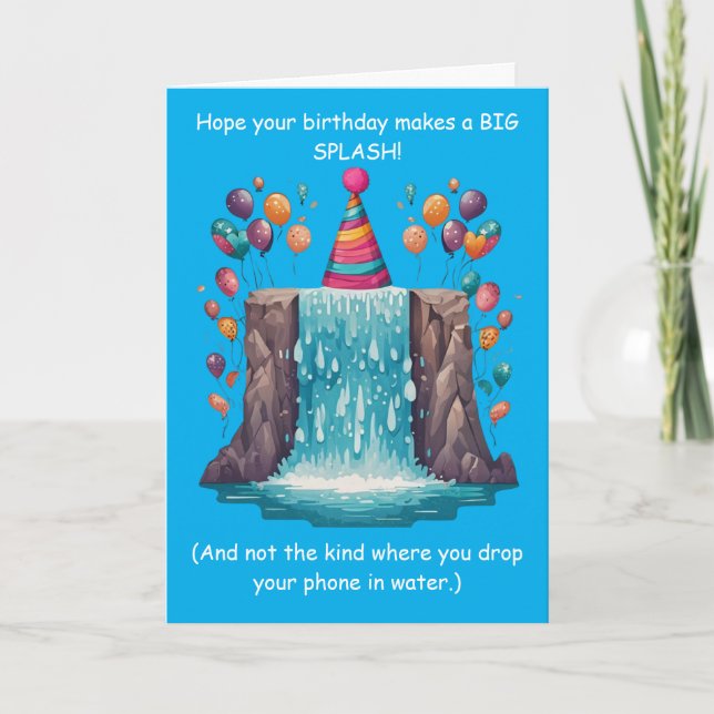 Carte Funny Splash Birthday Goofy Humor Fun! (Devant)