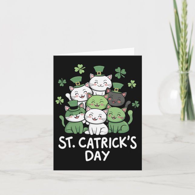 Carte Funny St patrick Catricks Day Chats St patrick Da (Devant)