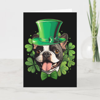 Carte Funny St Patricks Boston Terrier 