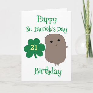 Carte Funny St. Patrick's Day 21e anniversaire