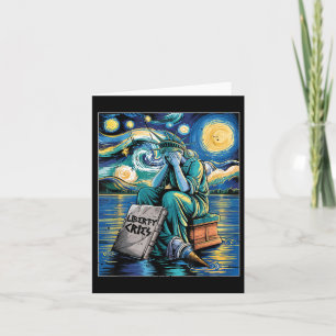 Carte Funny Statue Des Crimes De Liberté, Van Gogh Starr