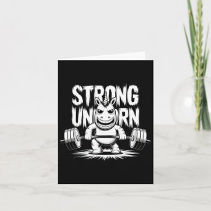 Carte Funny Strong Crucifix Lifting Unicorn