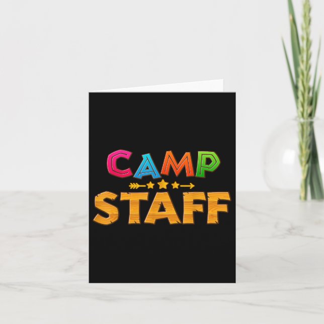 Carte Funny Summer Camp Staff Director Camping Counselor (Devant)