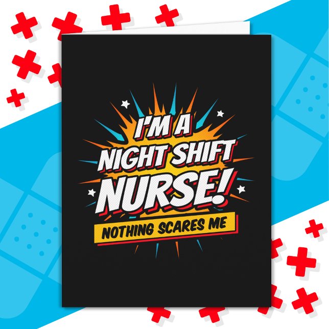 Carte Funny Superhero nuit Shift Infirmière Appréciation (Créateur téléchargé)