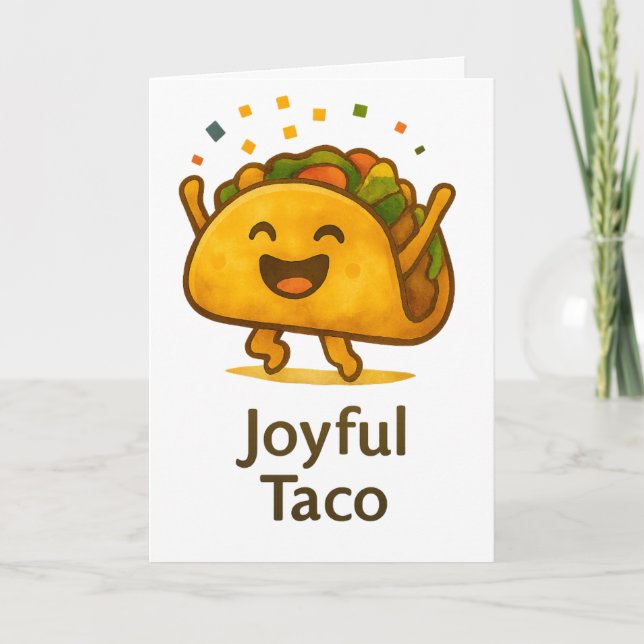 Carte Funny Taco Birthday Card  Greeting (Devant)