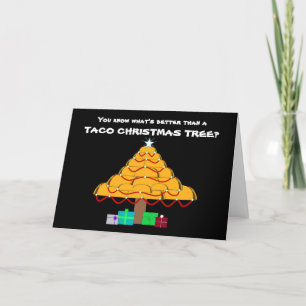 Carte Funny Taco Christmas Tree