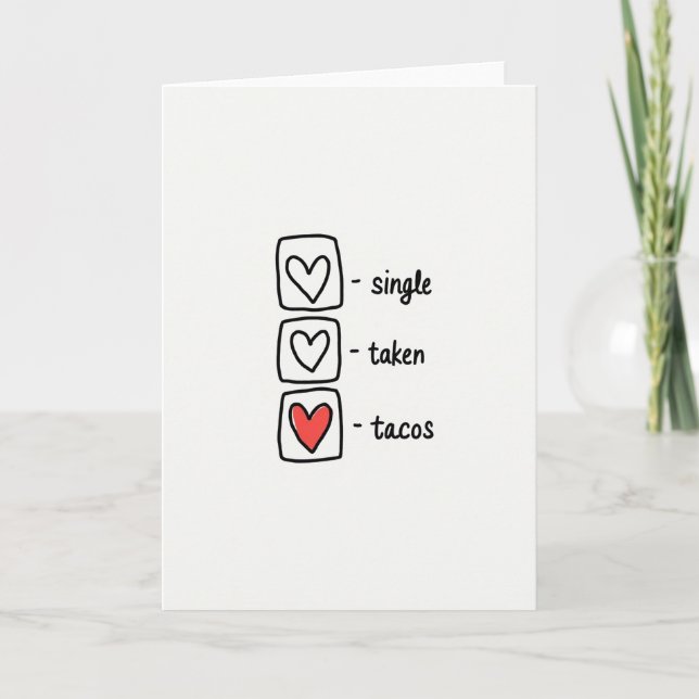 Carte Funny Taco Relationship Card (Devant)