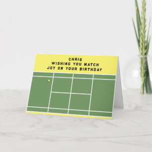 Carte Funny Tennis Anniversaire