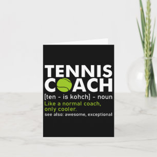 Carte Funny Tennis Coach Définition Tennis Racket Player