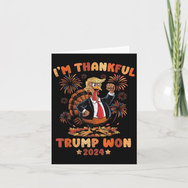 Carte Funny Thanksgiving 2024 Le gagnant de l'élection S (Devant)