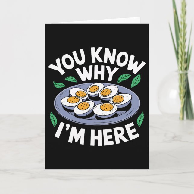 Carte Funny Thanksgiving Dinner You Know Why I'm Here Re (Devant)