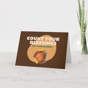 Carte Funny Thanksgiving Humour Comptez vos bénédictions