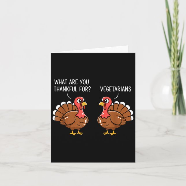 Carte Funny Thanksgiving Turkey Design - What Are You Th (Devant)