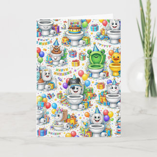 Carte Funny Toilet Birthday Party
