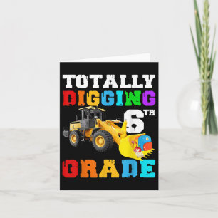 Carte Funny Totalement creuser 6e année Tracteur Premièr
